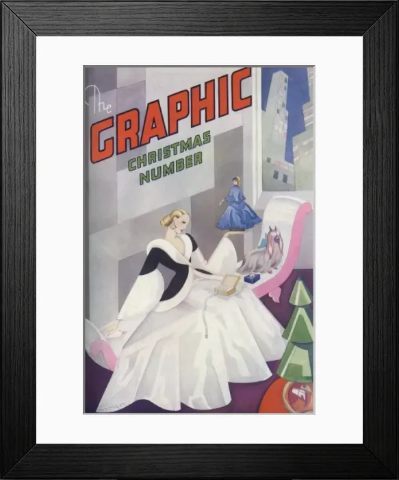 Framed Print : The Graphic Christmas Number front cover 1931 Framed Print : The Graphic Christmas Number front cover 1931