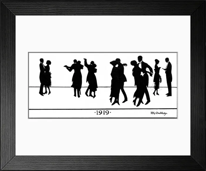 Framed Print : Silhouette of a 20th century dance Framed Print : Silhouette of a 20th century dance