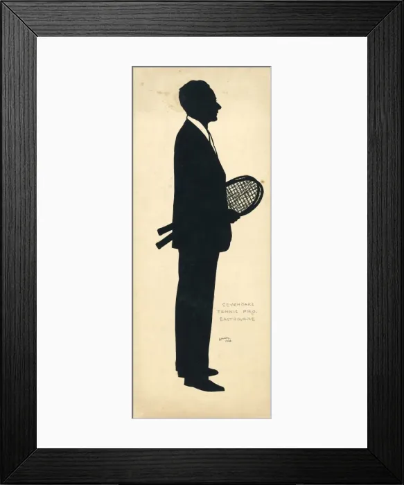 Framed Print : Silhouette of a tennis player Framed Print : Silhouette of a tennis player
