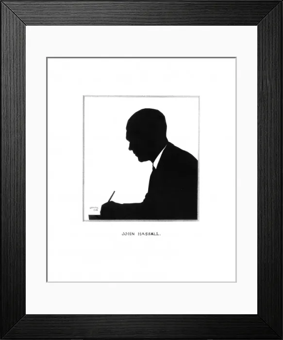 Framed Print : Silhouette of John Hassall by H. L. Oakley Framed Print : Silhouette of John Hassall by H. L. Oakley