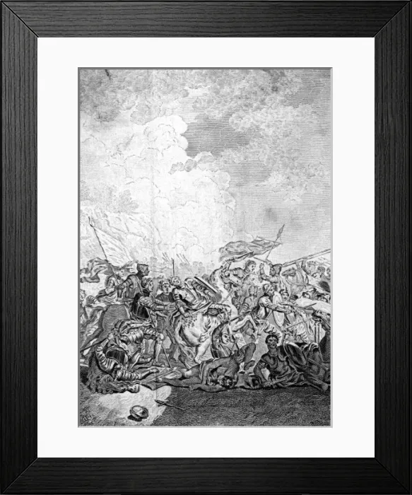 Framed Print : Harold II dies at the Battle of Hastings Framed Print : Harold II dies at the Battle of Hastings