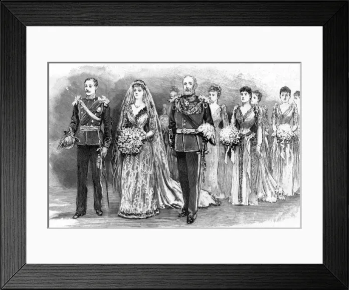 Framed Print : Royal Wedding 1891 - Procession of the bride Framed Print : Royal Wedding 1891 - Procession of the bride