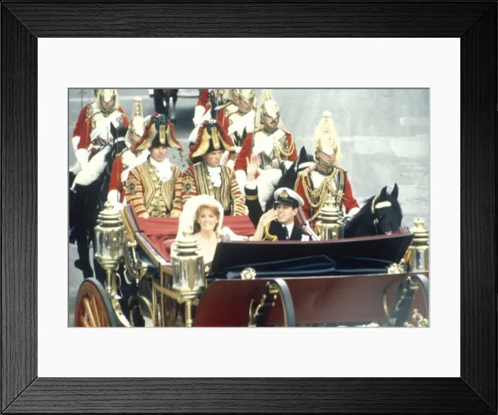 Framed Print : Royal Wedding 1986 - just married Framed Print : Royal Wedding 1986 - just married