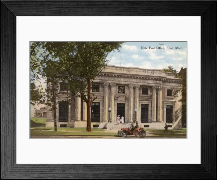 Framed Print : New Post Office, Flint, Michigan, USA Framed Print : New Post Office, Flint, Michigan, USA