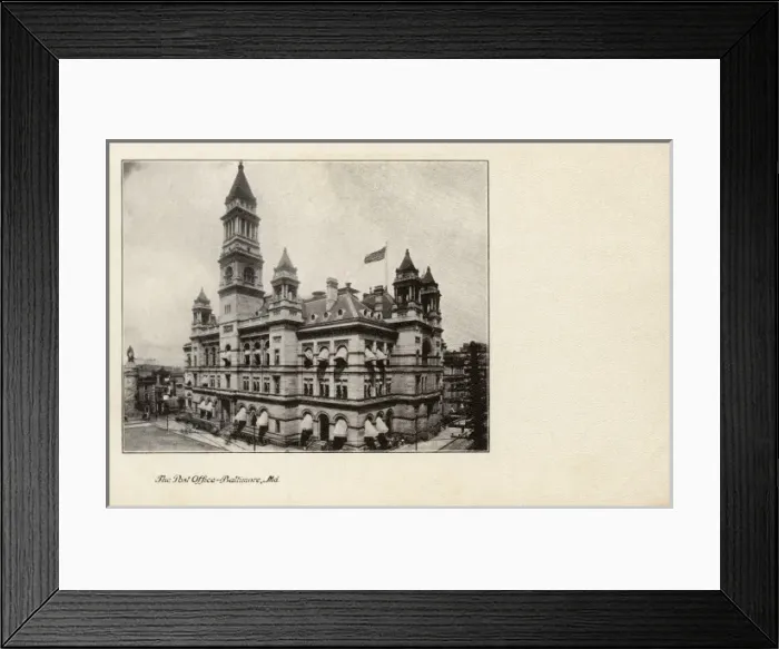 Framed Print : The Post Office, Baltimore, Maryland
