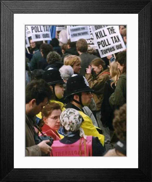 Framed Print : Poll Tax demonstration, Central London Framed Print : Poll Tax demonstration, Central London
