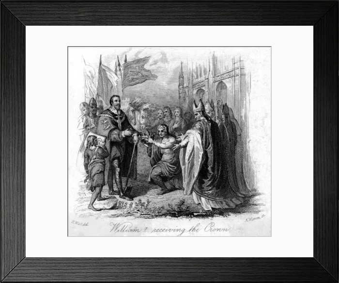 Framed Print : William of Normandy receives the English crown Framed Print : William of Normandy receives the English crown