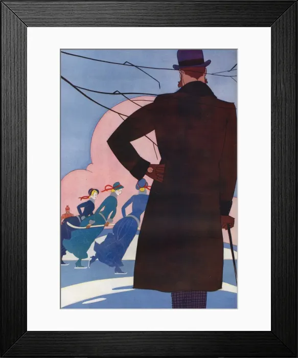 Framed Print : Skating with the Gentry by J. S. May Framed Print : Skating with the Gentry by J. S. May