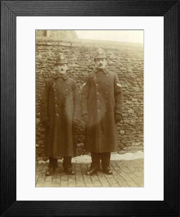 Framed Print : Two Metropolitan Police officers in the street Framed Print : Two Metropolitan Police officers in the street