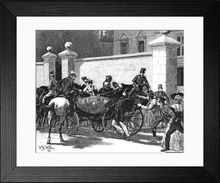 Framed Print : Pates assault on Queen Victoria Framed Print : Pates assault on Queen Victoria