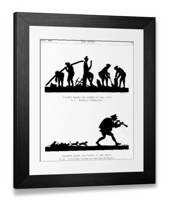Framed Print : Comic wartime scenes on the Western Front Framed Print : Comic wartime scenes on the Western Front