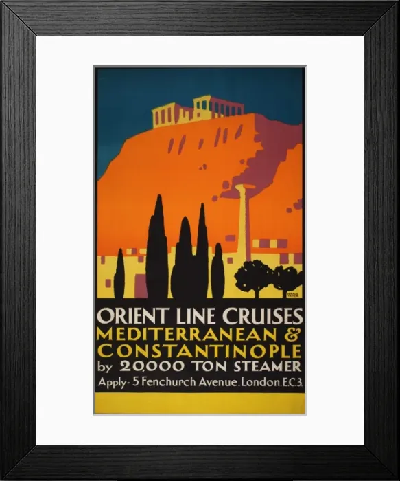 Framed Print : Poster advertising Orient Line Cruises Framed Print : Poster advertising Orient Line Cruises