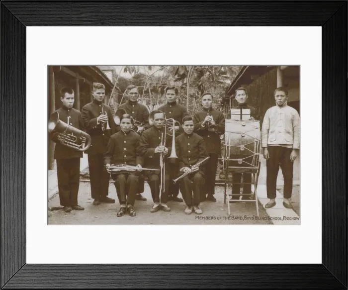 Framed Print : Boys Blind School Band - Fuzhou, China Framed Print : Boys Blind School Band - Fuzhou, China