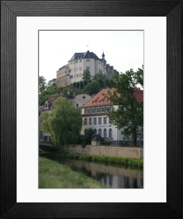 Framed Print : Castle on the hill, Greiz, Thuringia, Germany Framed Print : Castle on the hill, Greiz, Thuringia, Germany