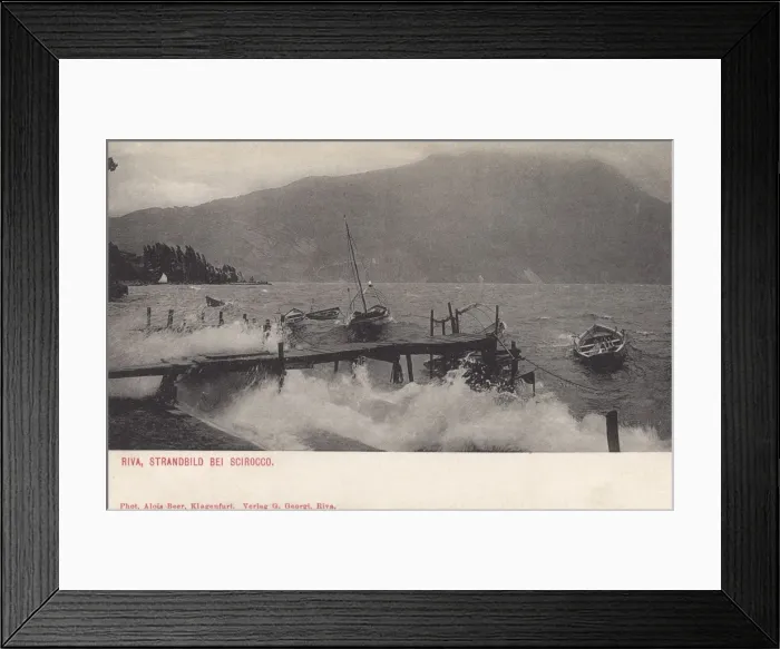 Framed Print : Riva, Lake Garda, Italy - stormy waters Framed Print : Riva, Lake Garda, Italy - stormy waters