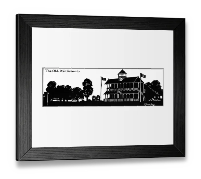 Framed Print : Silhouette of The Old Polo Ground Framed Print : Silhouette of The Old Polo Ground