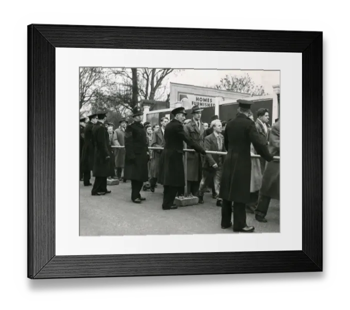 Framed Print : Metropolitan Police B Division on duty for football match Framed Print : Metropolitan Police B Division on duty for football match