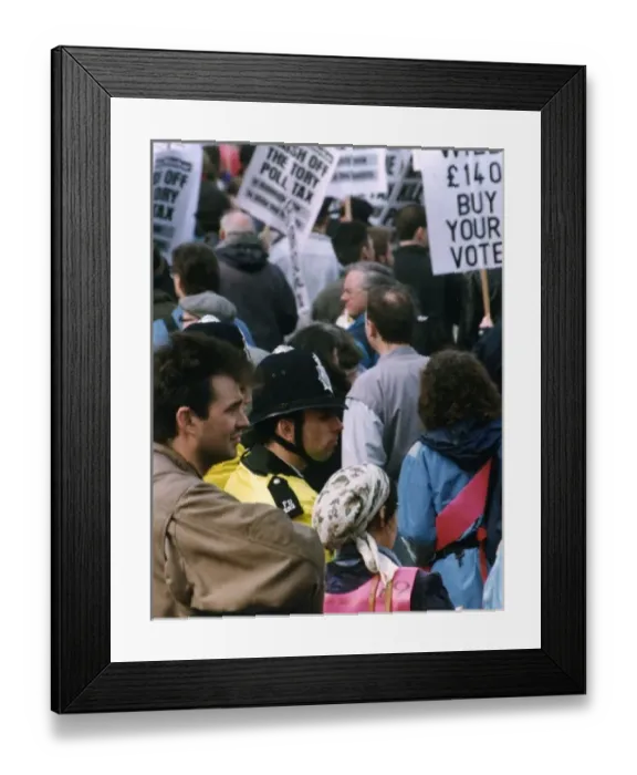 Framed Print : Poll Tax demonstration, Central London Framed Print : Poll Tax demonstration, Central London