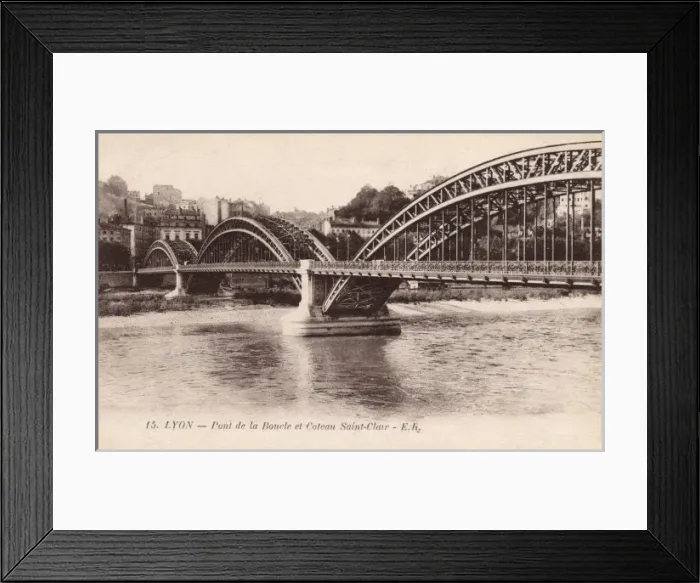 Framed Print : Lyon, France - Arched Bridge (Pont de la Boucle) Framed Print : Lyon, France - Arched Bridge (Pont de la Boucle)