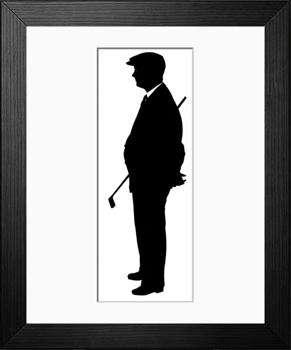 Framed Print : Silhouette of a golfer Framed Print : Silhouette of a golfer