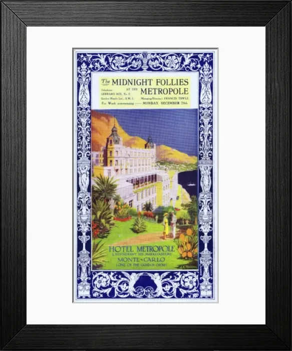 Framed Print : Programme cover for The Midnight Follies Framed Print : Programme cover for The Midnight Follies
