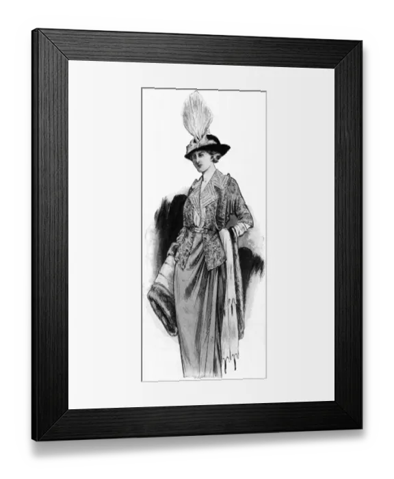 Framed Print : Going Away gown and furs of the Duchess of Fife Framed Print : Going Away gown and furs of the Duchess of Fife