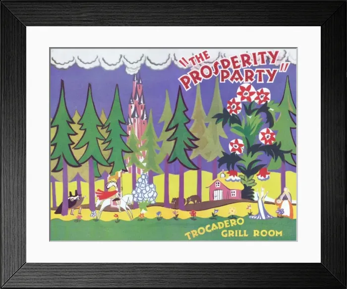 Framed Print : Programme for Prosperity Party at the Trocadero Framed Print : Programme for Prosperity Party at the Trocadero
