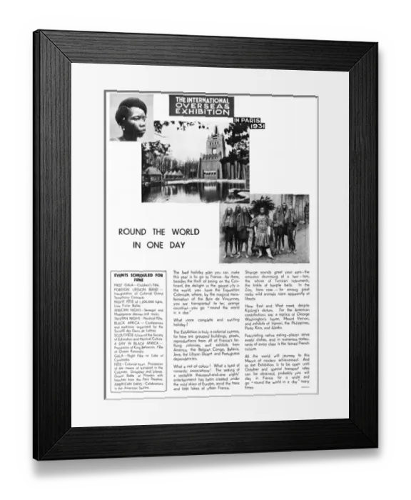 Framed Print : Colonial Exhibition 1931 Framed Print : Colonial Exhibition 1931
