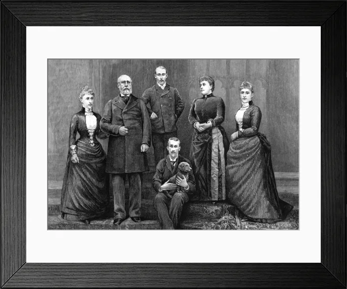 Framed Print : Prince and Princess Christian and family Framed Print : Prince and Princess Christian and family