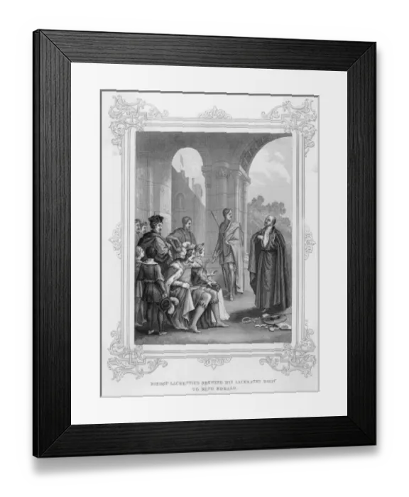 Framed Print : Archbishop Laurence converts Eadbald Framed Print : Archbishop Laurence converts Eadbald