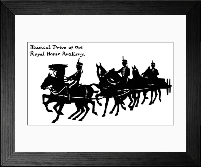 Framed Print : Silhouette of musical drive, Royal Horse Artillery Framed Print : Silhouette of musical drive, Royal Horse Artillery