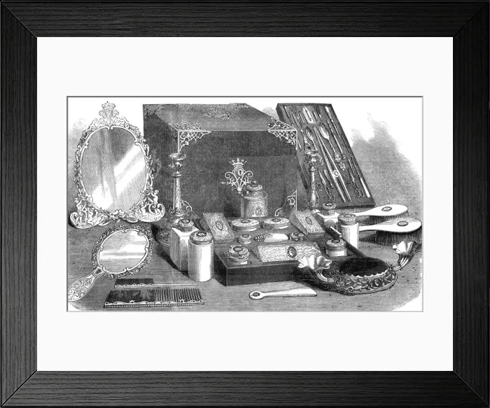 Framed Print : The Princess Royals dressing case Framed Print : The Princess Royals dressing case
