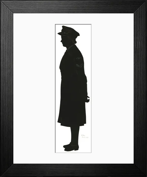 Framed Print : Silhouette of a WaF Corporal Framed Print : Silhouette of a WaF Corporal