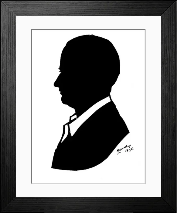 Framed Print : Silhouette of Donald Bradman, Australian cricketer Framed Print : Silhouette of Donald Bradman, Australian cricketer