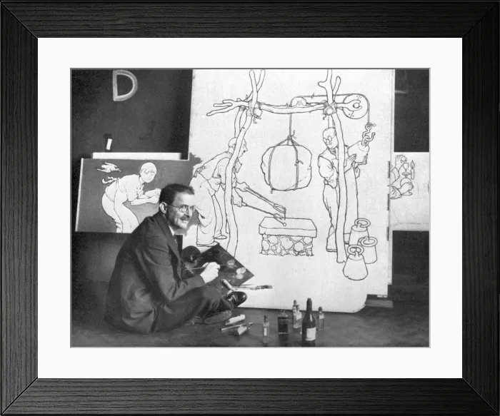 Framed Print : Heath Robinson Drawing for Television Framed Print : Heath Robinson Drawing for Television