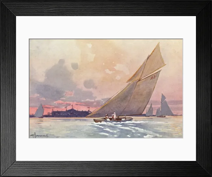 Framed Print : Yacht Racing before the Venice Lido Framed Print : Yacht Racing before the Venice Lido