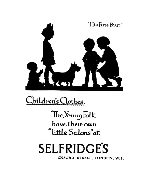 Advertisement for Selfridges childrens clothes