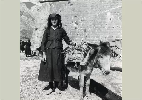 Woman and Donkey