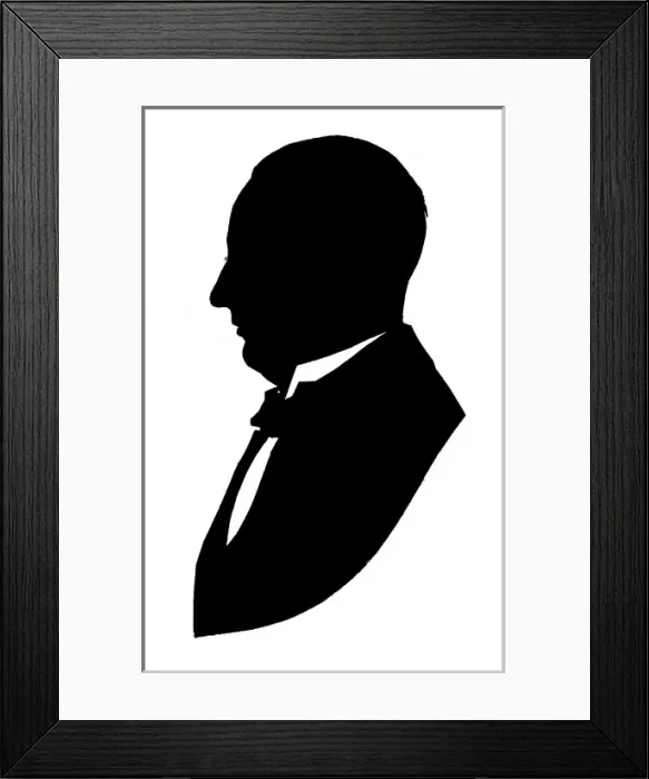 Framed Print : Silhouette of Gustav Holst, composer Framed Print : Silhouette of Gustav Holst, composer