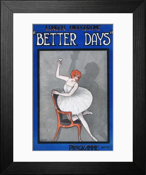 Framed Print : Programme cover for Better Days, 1925 Framed Print : Programme cover for Better Days, 1925