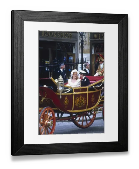 Framed Print : Royal Wedding 1986 - just married Framed Print : Royal Wedding 1986 - just married