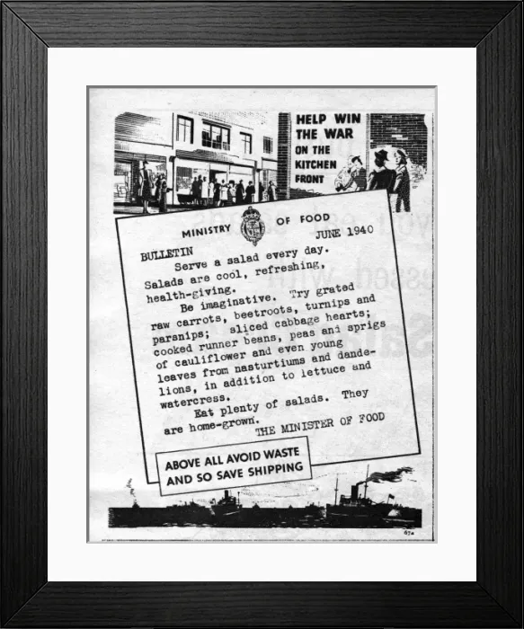 Framed Print : Ministry of Food advertisement Framed Print : Ministry of Food advertisement