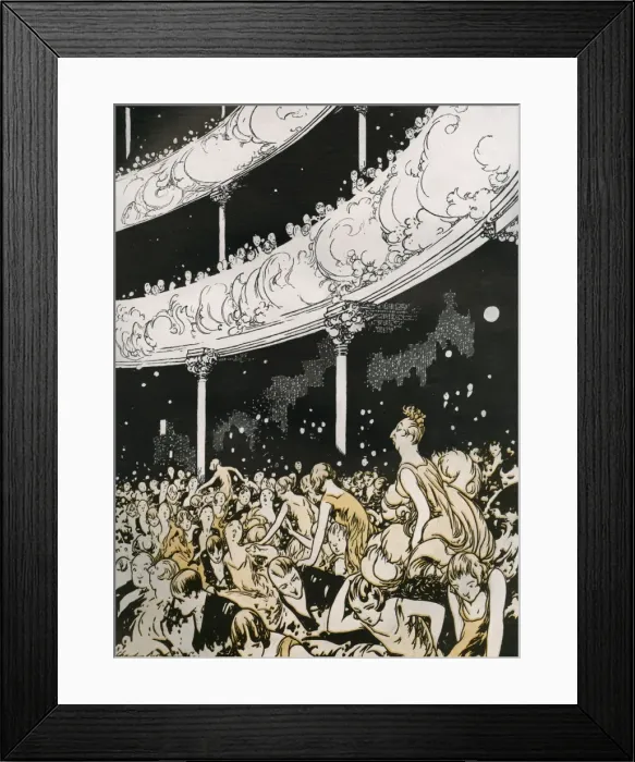 Framed Print : Late Comers at the Christmas Shows by Charles Robinson Framed Print : Late Comers at the Christmas Shows by Charles Robinson