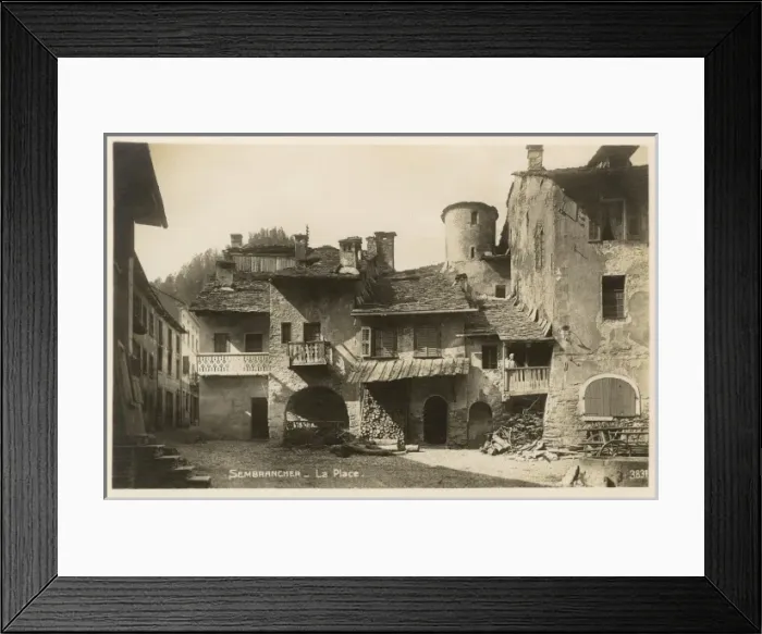 Framed Print : Sembrancher - The Square - Switzerland Framed Print : Sembrancher - The Square - Switzerland