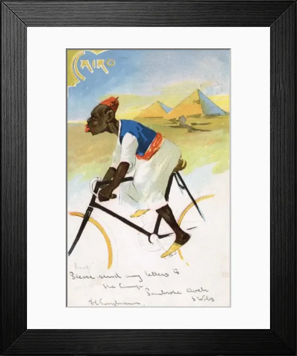 Framed Print : Egyptian man on a bicycle, Cairo Framed Print : Egyptian man on a bicycle, Cairo