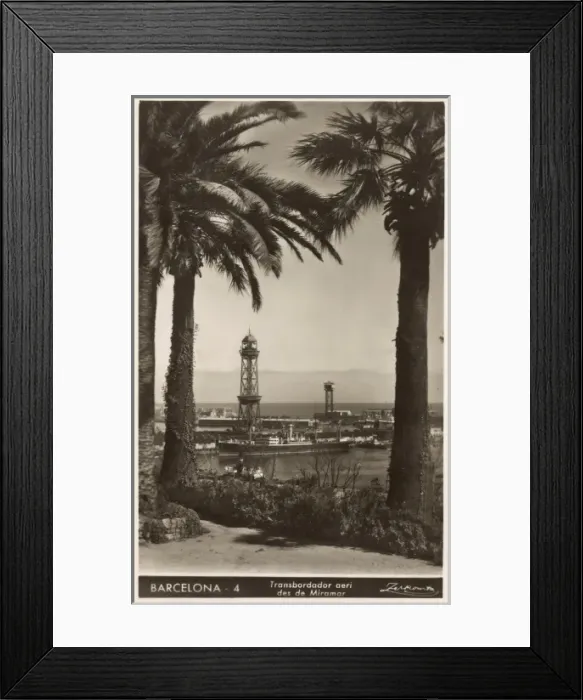 Framed Print : Barcelona, Spain - Cable car from Miramar Framed Print : Barcelona, Spain - Cable car from Miramar