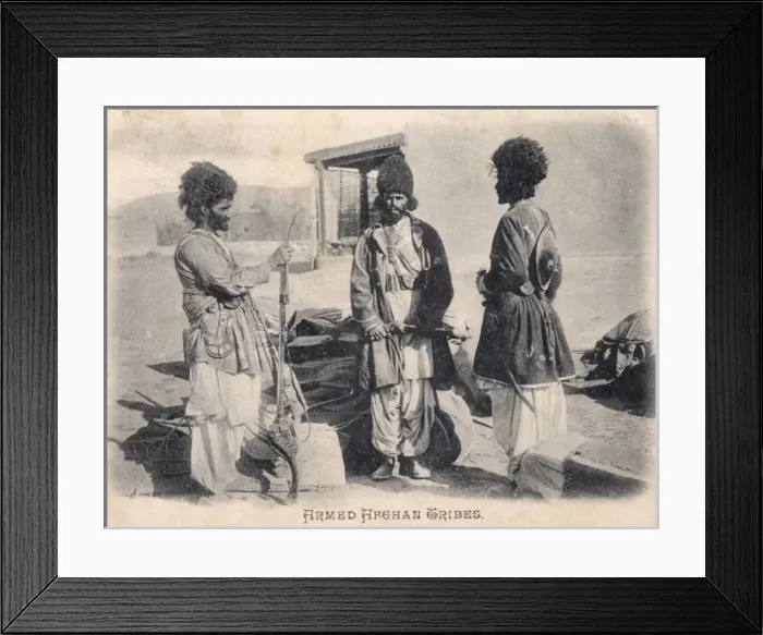 Framed Print : Armed Afghan Tribesmen Framed Print : Armed Afghan Tribesmen