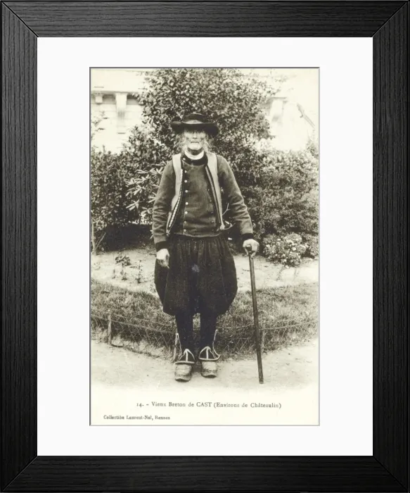 Framed Print : Elderly Breton Man, France Framed Print : Elderly Breton Man, France