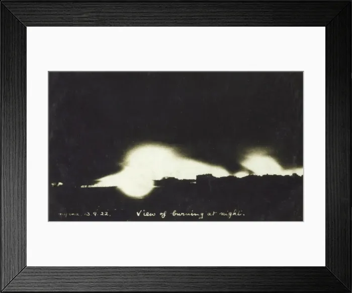 Framed Print : First day of the fire of Izmir, Turkey Framed Print : First day of the fire of Izmir, Turkey