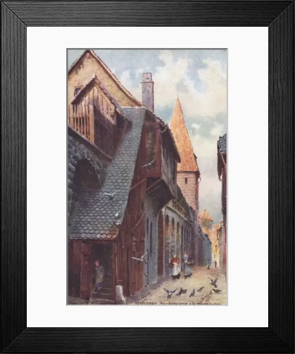 Framed Print : Nuremberg, Germany - Mauerpartie am Mohrentor Framed Print : Nuremberg, Germany - Mauerpartie am Mohrentor